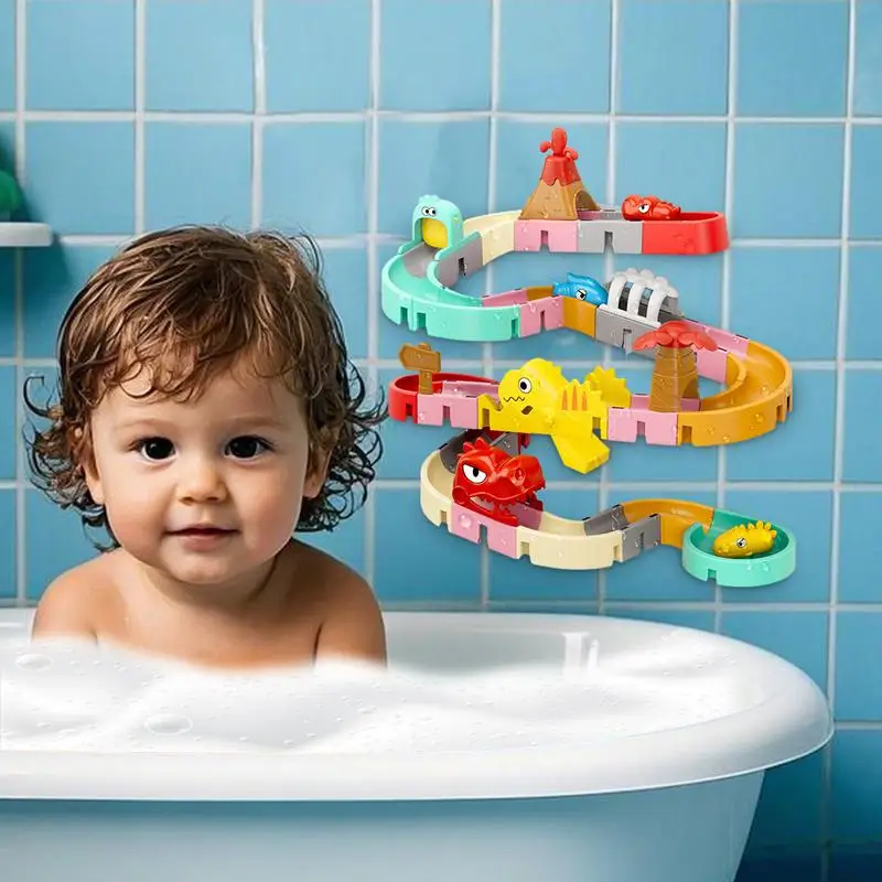 Scivolo giocattolo per vasca da bagno per bambini Ventose per vasca da bagno per bambini Giocattoli da bagno scivolosi interattivi per bambini dai 4 ai 8 anni