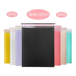 20/50PCS Bubble Envelope Bag Self-Seal Packaging Bubble Mailers Bag Waterproof Poly Adhesive packaging for small businesses Logo