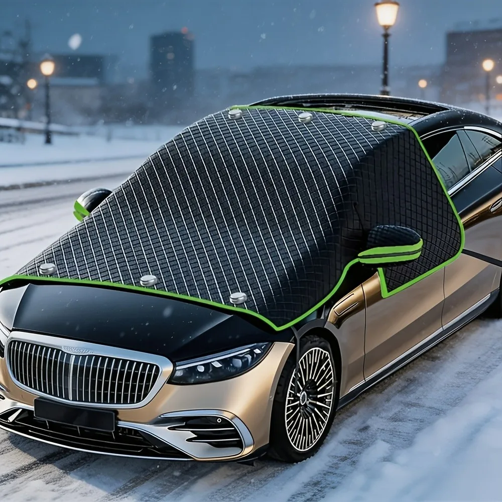 Magnetic Car Windshield Snow Cover A Thickened Durable Shield Offering Protection Against Frost Snow and Sun