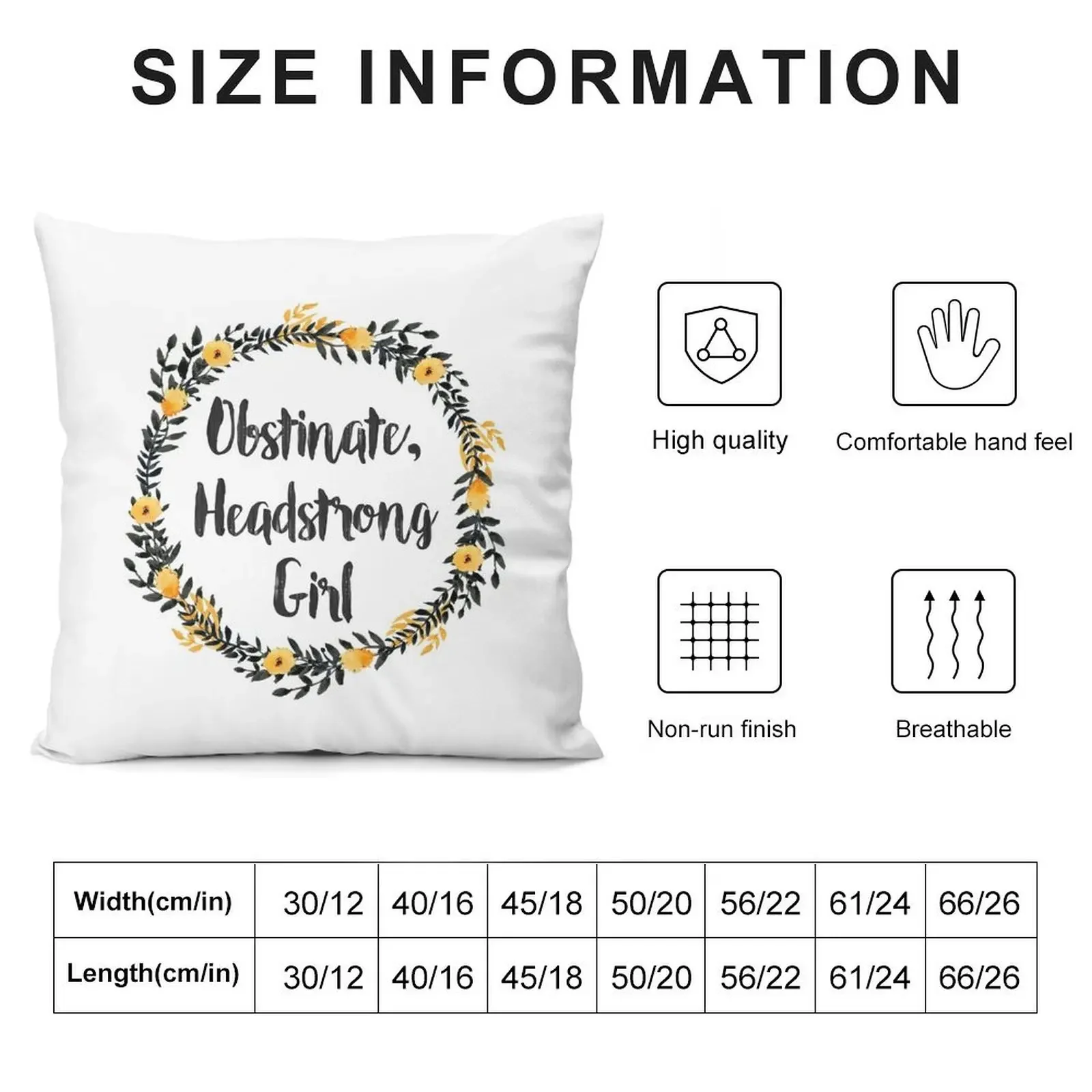 Obstinate, Headstrong Girl! Throw Pillow luxury decor Pillow Covers Decorative pillow