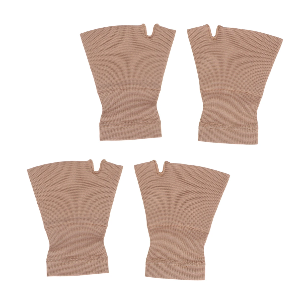 

4pcs Skin Color Sports Wrist Braces Elastic Compression Gloves Breathable Durable Support Universal Fit For Volleyball