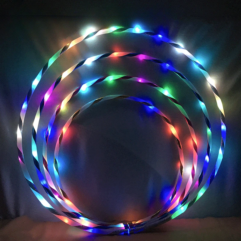 CrossFit Folding Exercise Circle Fitnessgeräte LED Color Fitness Circle Performing Arts Abdominal Weight Loss Light Fitness