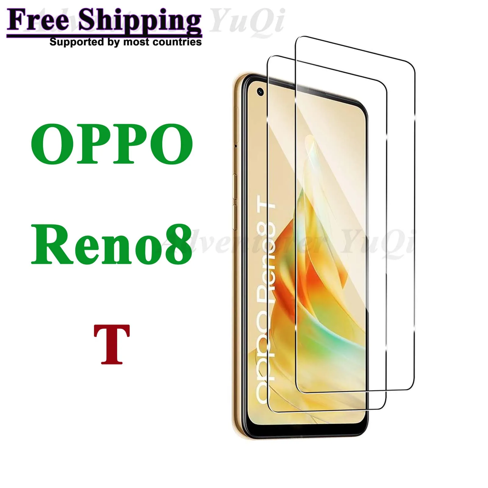 

Screen Protector For OPPO Reno8 T, Tempered Glass High Aluminum HDCrystal 9H Transparent Ultra Clear Anti Scratch Case Friendly