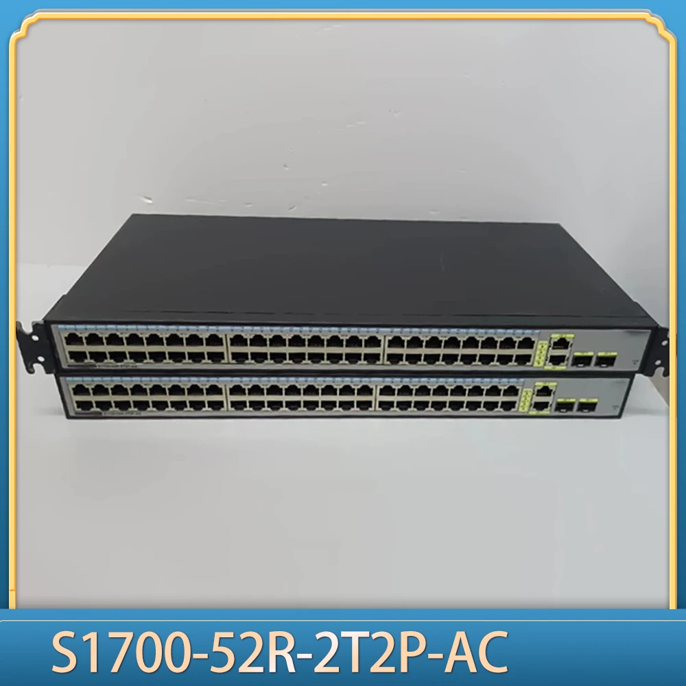 1pcs 48-port 100M Network Port 2 Network Port 2 Fiber Port Switch S1700-52R-2T2P-AC