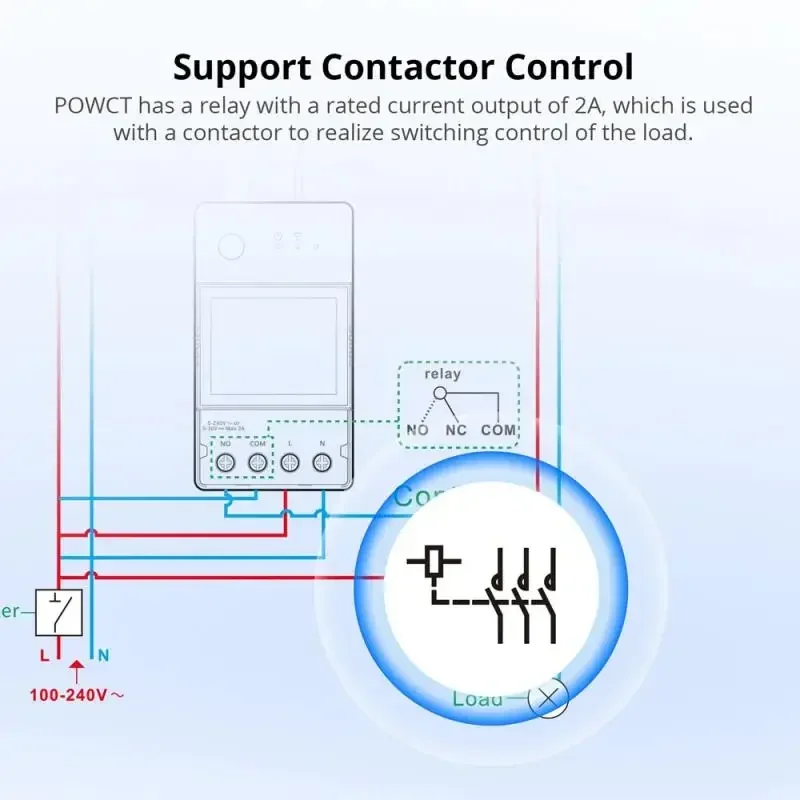 SONOFF POWCT 100A Max WiFi POW Ring Smart Power Meter Split CT Sensor ESP32Chip Energy Monitor Smart Life via Alexa Google IFTTT