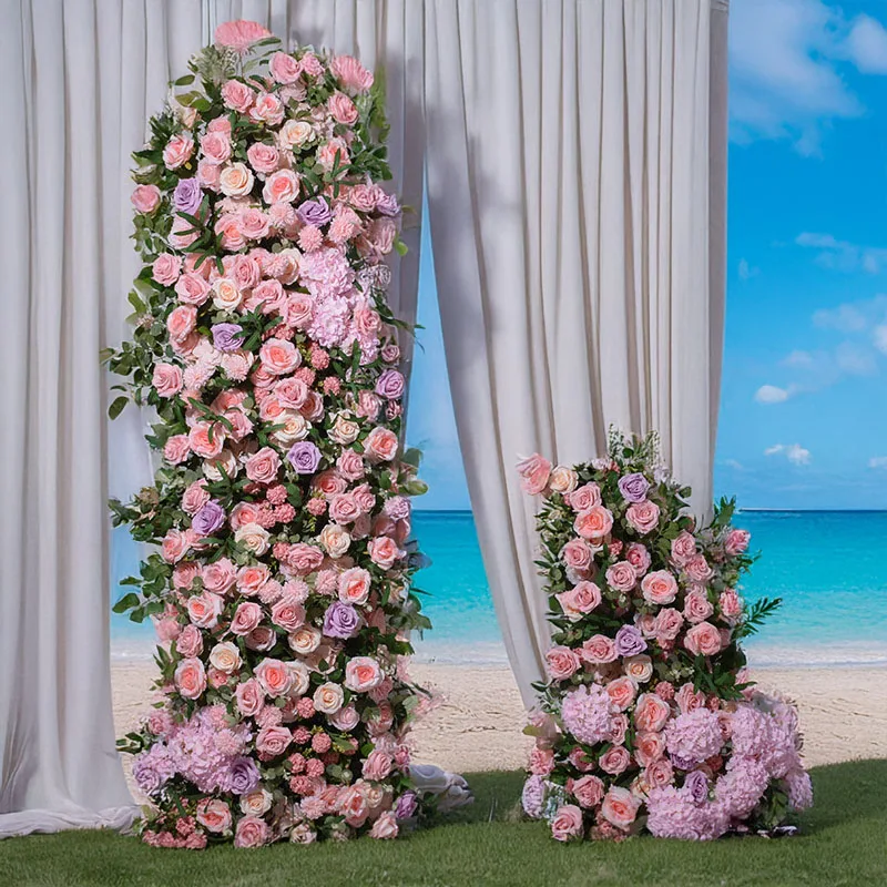 

200x50CM Pink Romantic Large Flower Arrangement Wedding Decoration Cake Tower Shopping Mall Event Decoration Background Flower