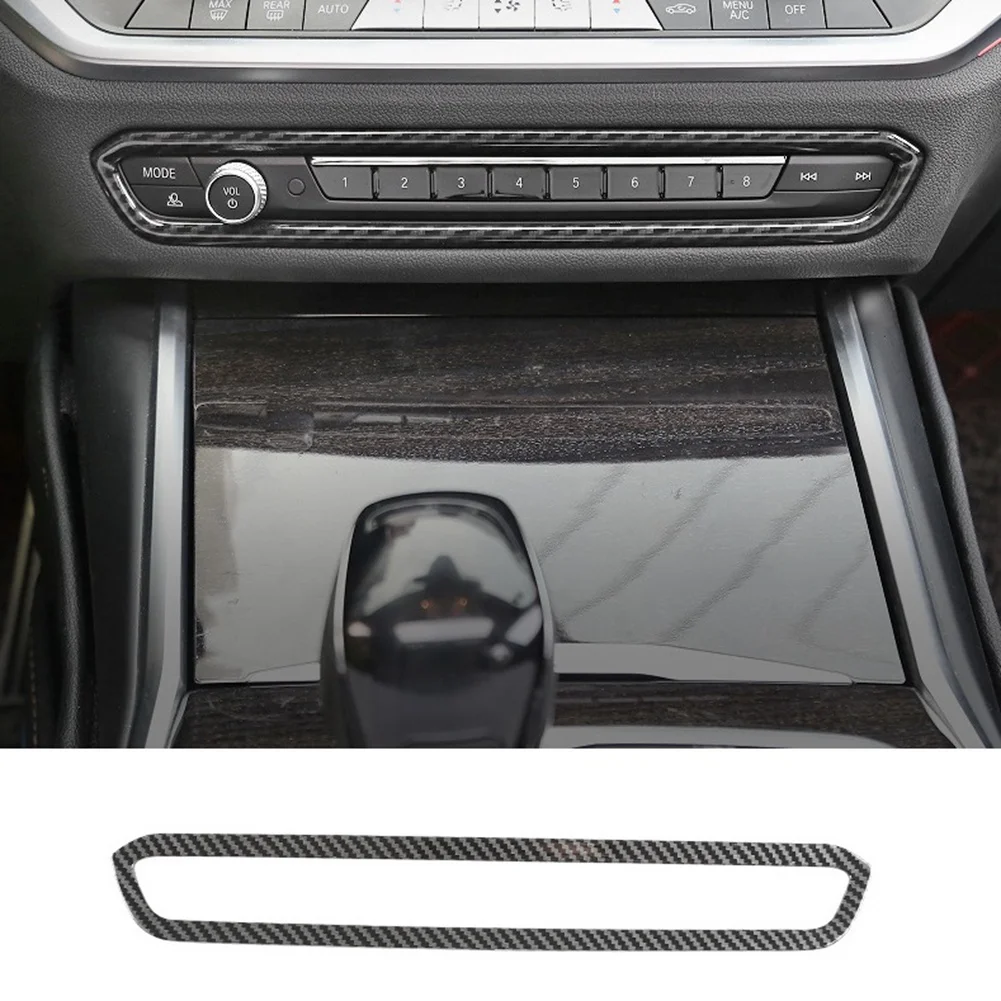 For BMW- 3 Series G20 G28 2019-2021 Car Center Control Multimedia CD Panel Switch Cover Trim Frame Sticker Accessories