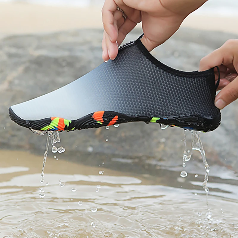 EOCENE Men Women Barefoot Breathable Gradient Quick-drying Water Sneakers Swimming Beach Wading Fitness Gym Outdoor Aqua Shoes