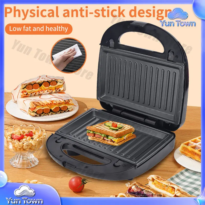 750W Waffle Maker 10 in 1 Removable Breakfast Maker Sandwich Cake Nut Donuts Homemade DIY Potluck Party Chassis Heated