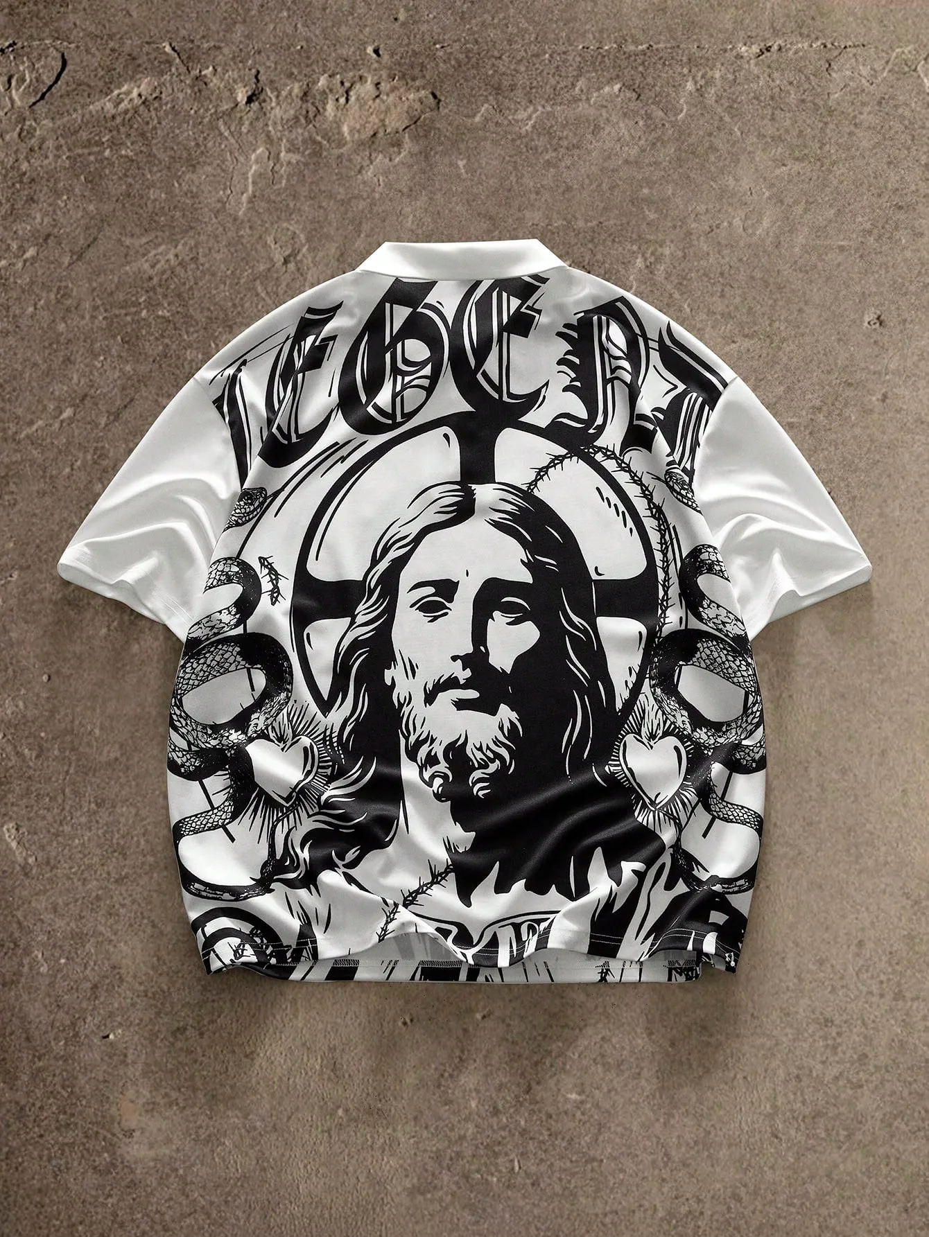 2026 Summer New Style Men's Short-Sleeved Polo Shirt with 3D Letter Pattern Print - Street Casual Fashionable Style
