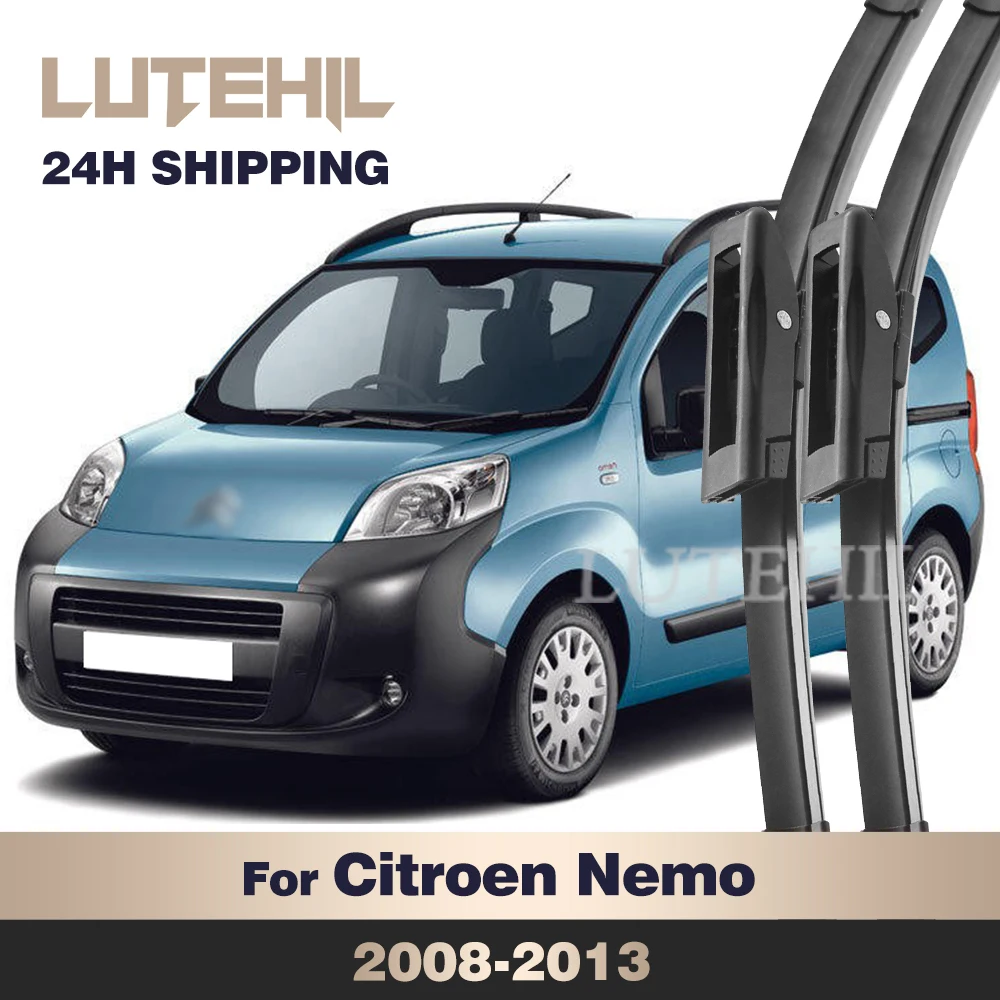 

LUTEHIL Wiper For Citroen Nemo 2008-2013 2009 2010 2011 2012 Wiper Front Wiper Blades Windshield Windscreen Window Brush 26"+19"