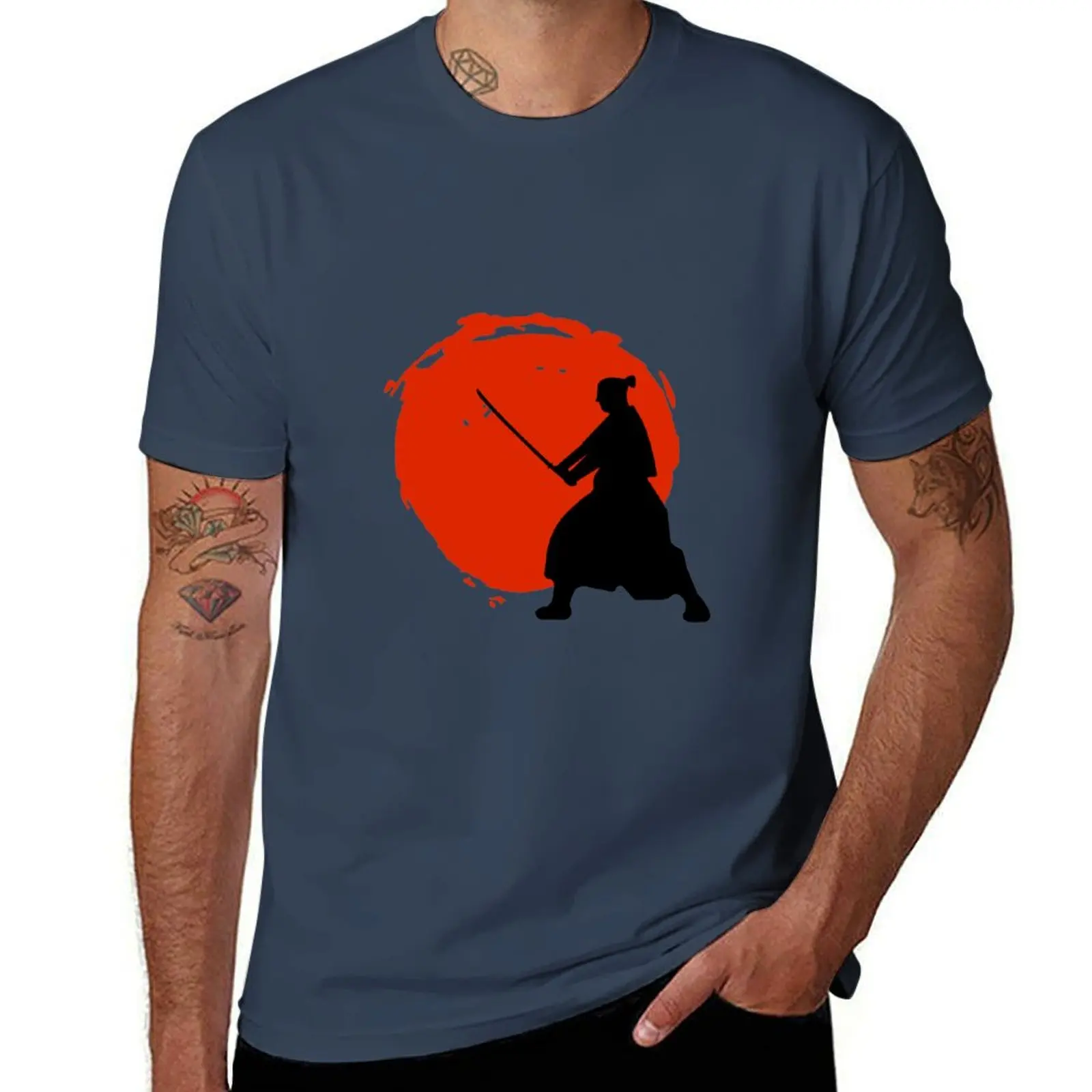 

Seigan no Kamae Silhouette T-Shirt men t shirt cotton 100% graphic t shirts for man man t shirt designer T-Shirt