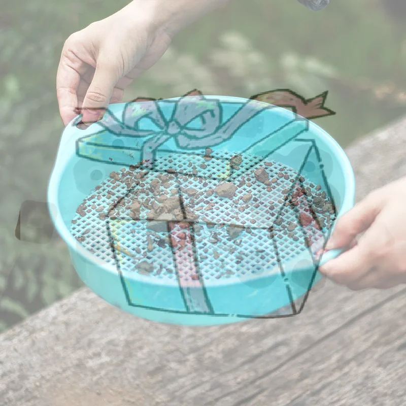 Garden Square Hole Soil Sieve Sifter Round Sifting Strainer Sand Screen Filter Compost Home Gardening Filter Soil And Stone Tool