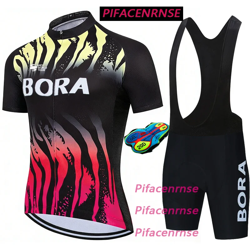 

Cycling Jersey Men Set BORA Wear Men's Bib Pants Gel Professional Shirt Mallot Man Summer Shorts Jacket Mtb Clothes Suit