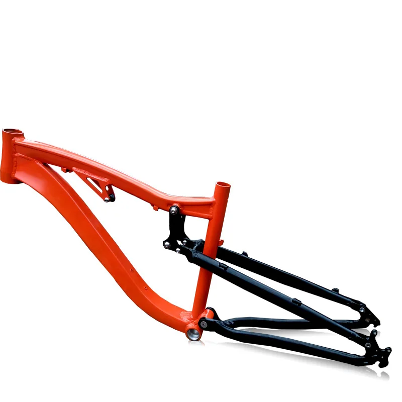 Kalosse-Full Suspension Alloy Mountain Bike Frame for Adults, Bicycle Headset, 27.5Inches, 135mm, 44, 55mm