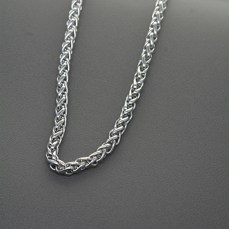 customized  length 30cm-100cm stainless steel 6mm basket snake BSK chain wallet jean biker keychain bag strap DIY replacement