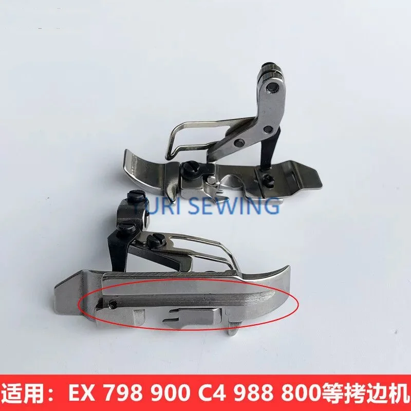 JACK798/C4/E4/EX/988 4 라인 테두리 기계, 슬롯 노루발 오버록 재봉틀 부품