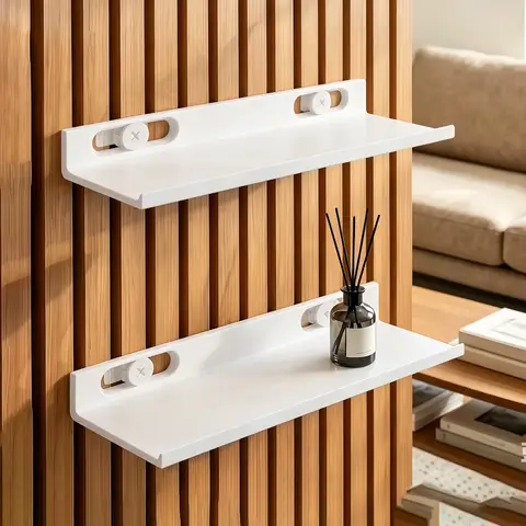 2Pcs Acoustic Panels Holder Tray Slat Wall Shelf Decorative No Drilling Acoustic Panel Flower Pot Floating Plant Shelf Bracket