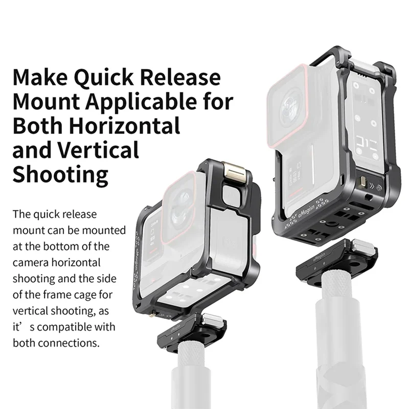 جديد-AMAGISN هيكل قفصي الشكل للكاميرا ل Insta360 Ace Pro الإفراج السريع إطار الحدود الواقية ل Insta360 Ace قطع غيار الكاميرا