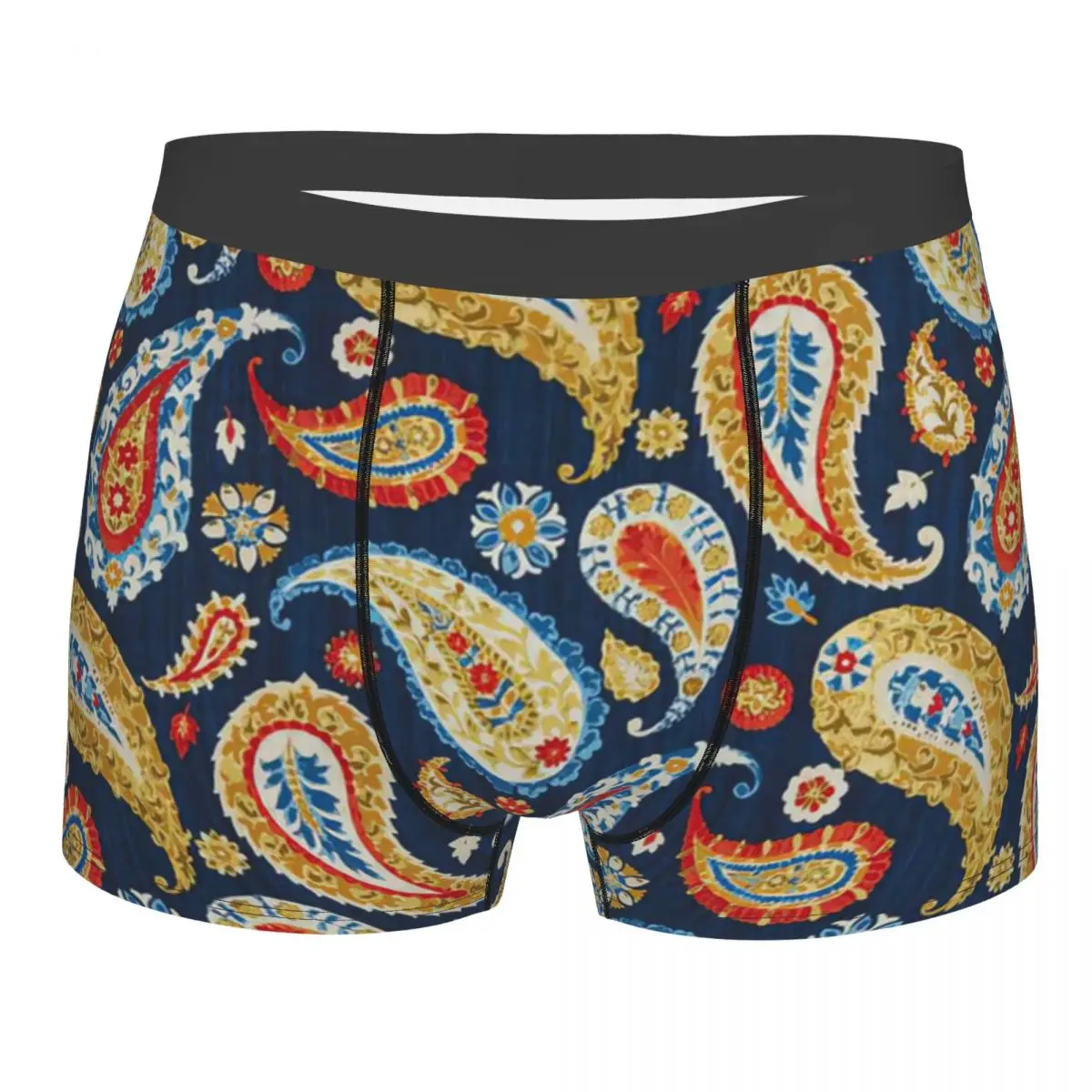 Paisley Drawing Men's Boxer Briefs Shorts Men Underpants Cartoon Anime Funny Men's Panties Soft Underwear For Men