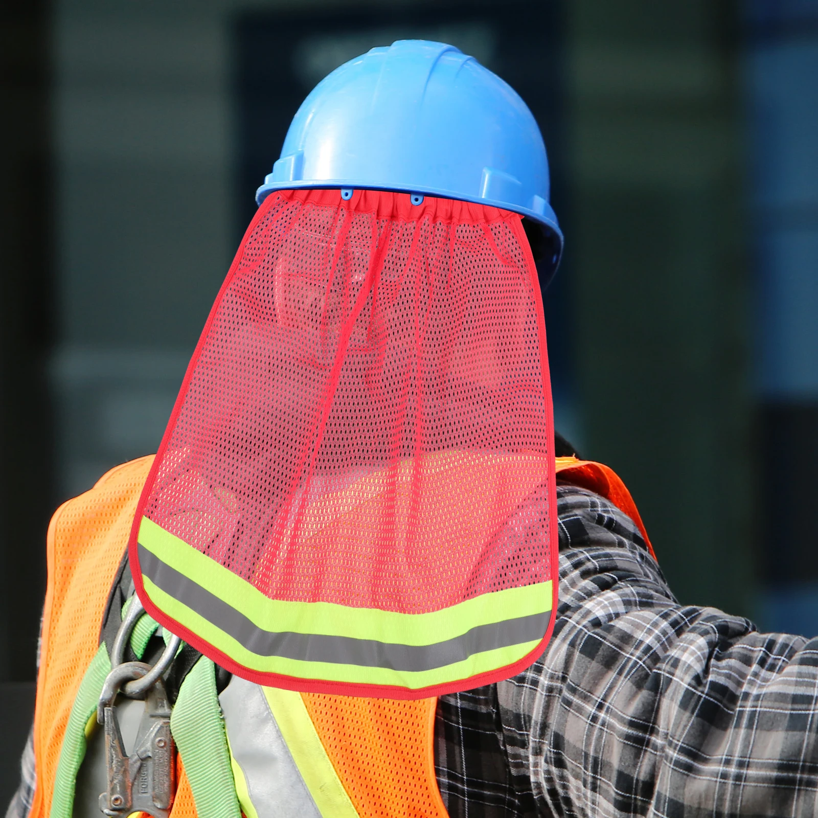 

2Pcs Safety Hat Neck Protector Sun Shade Brim Visor Construction Gardening Camping UV Lightweight Reflective