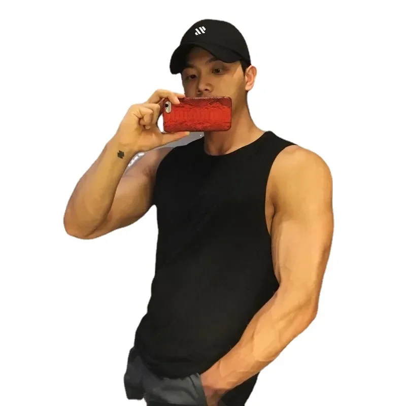 2022 Mens Fitness Gyms Tank Top Men Fitness Sleeveless Shirt Male Mesh Breathable Sports Vest Undershirt Gyms Running