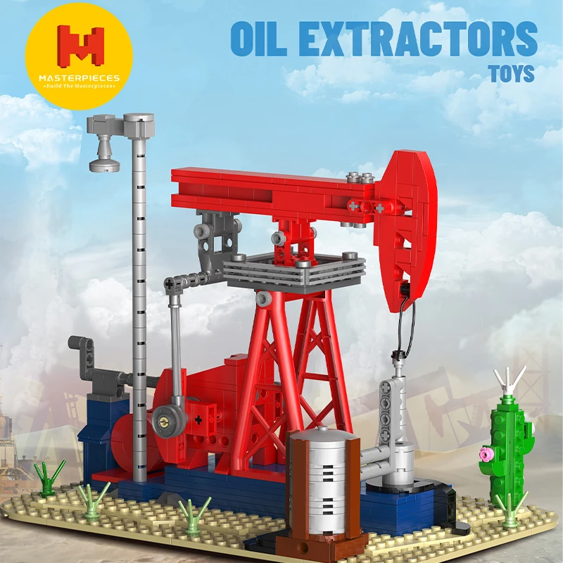 520pcs Creative MOC Oil Recovery Machine Building Blocks Bricks Model Assembling Toys for Children Christmas Gift Sets