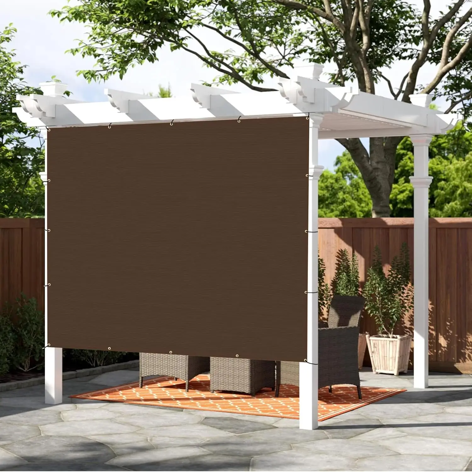 90% UV Block HDPE Sun Shade Cloth 13x14 FT with Grommets for Pergola Backyard Garden, Customized