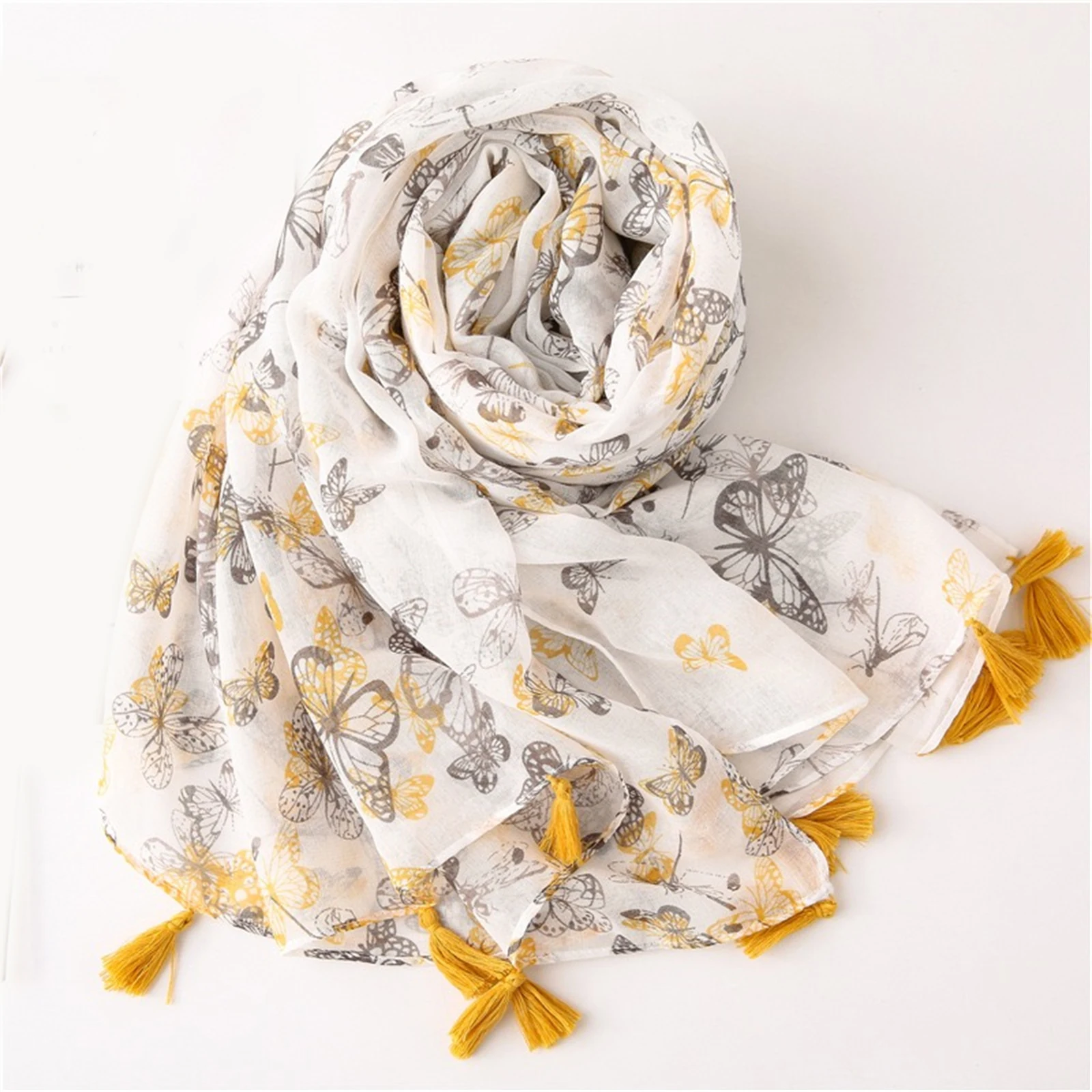 180 * 85cm Bandanna Muslim headscarf outdoor cotton and linen scarf the four seasons warm tassel shawl popular print beach towel