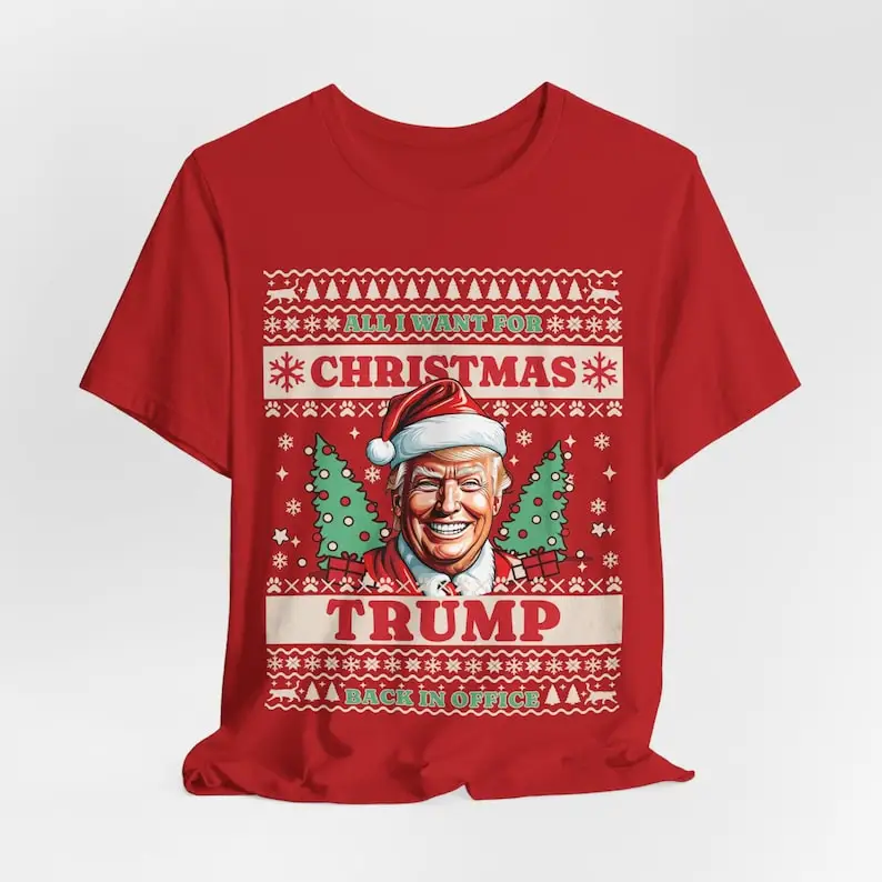 All I Want for Christmas is Trump Back in Office Aesthetic 2024 Donald Trump Vote US Election Great MAGA Graphic Unisex T-Shirt