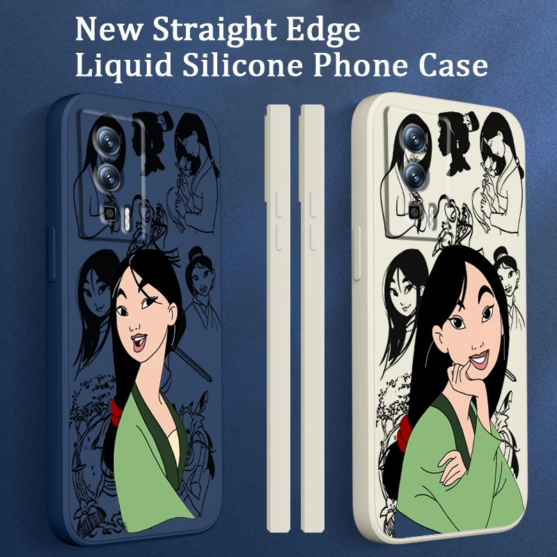 

Girl Disney Movie Mulan Liquid Left Rope For Xiaomi Redmi 13C 12 12C K60 A1 K50 11 K40 10C 10 9A 9AT 9T 9C 5G Cover Phone Case