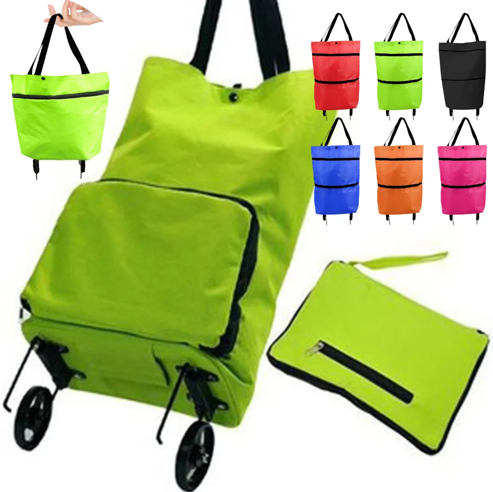 Bolsa con ruedas, carrito de compras, bolsa de mano con ruedas, bolsa para carrito de comestibles, bolsa de compras mejorada, carrito de comestibles plegable, respetuoso con el medio ambiente