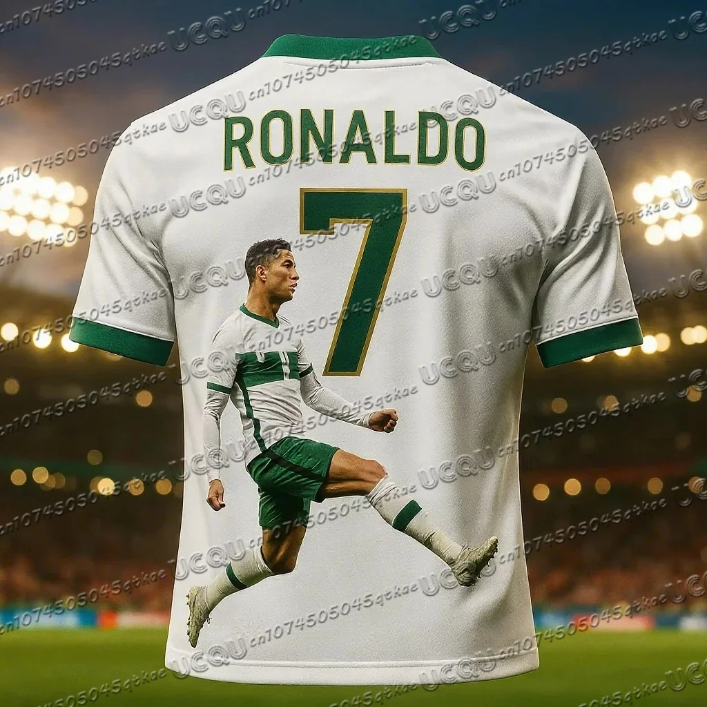 2026 New Arrival Special Edition Ronaldo 7 Football Jersey Oversize Sport Short Sleeve Training Uniform Soccer Jersey Kid Tshirt image 3