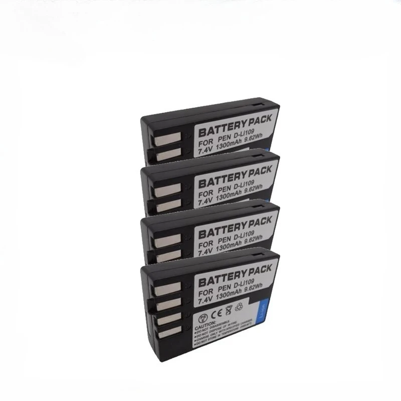 

1300mAhD-LI109 DLI109 High Capacity Rechargeable Camera Battery For Pentax K30 K50 K70 K500 KR K-S1 K-S2 Digital SLR Camera
