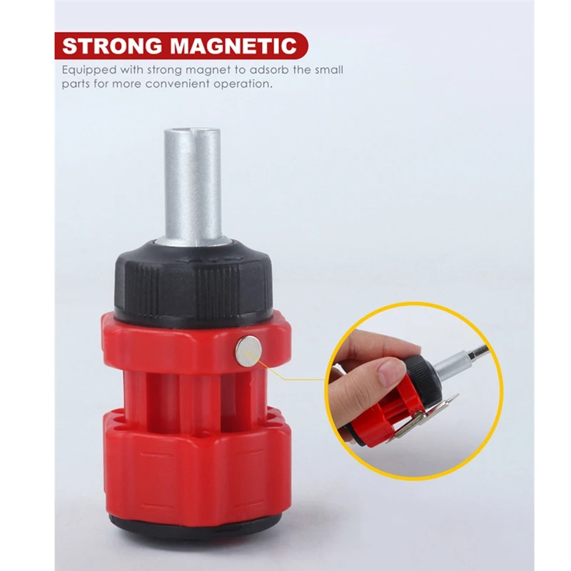 Ratchet Chave De Fenda Set, Precision Torx, Hex Slotted, Bits removíveis, Double-Way Rotação Handle, portátil Hand Tool, 13 em 1