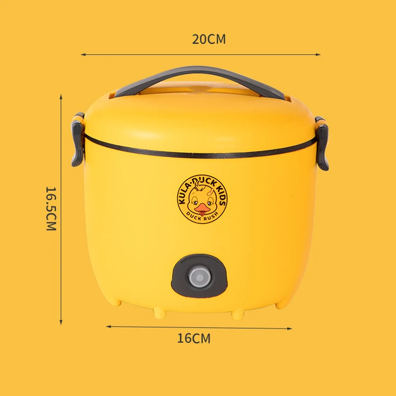 Cute Cartoon 1.8L 110V 220V Small Rice Cooker Portable Multi-function 3 in 1 Soup Pot Hot Pot Household Non-stick Pot