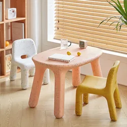 Tabouret à dossier en plastique épaissi pour enfants, simple, moderne, léger, luxe, spécial bébé, salle à manger, bureau d'étude, petite chaise, ménage