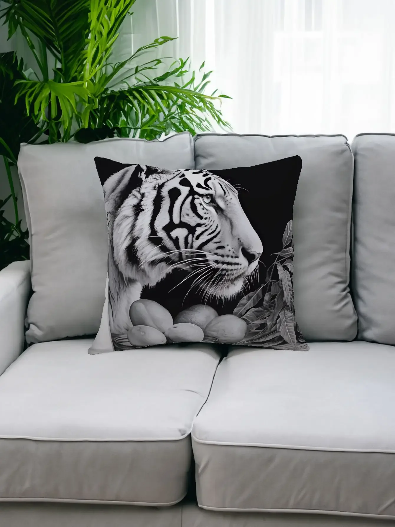 45X45CM Animals World Tiger Lion Pillow Case Cute Home Decorative Pillows Covers for Sofa Living Room Home Decor