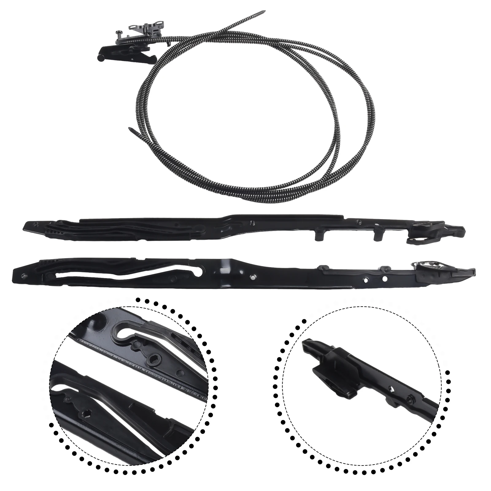Efficient Sunroof Glass Cables+Track Assembly for Ford for f150 for f250 F350 for f450 Reliable Replacement Kit Compatibility