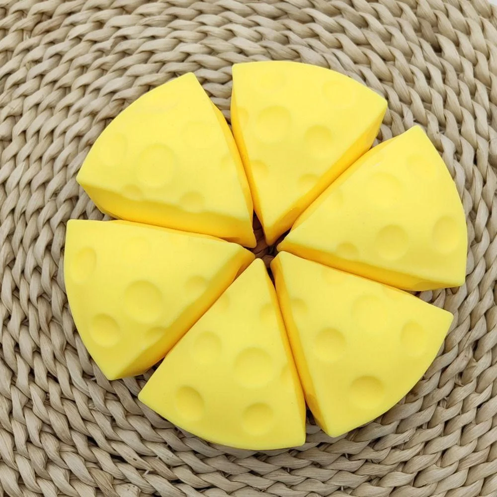 Juguete para apretar, simulación de queso, juguetes para apretar, dulce y lindo, descompresión, pellizco, queso, regalos para niños pegajosos