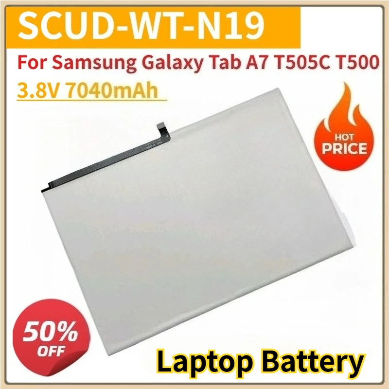 

New Laptop Battery SCUD-WT-N19 3.8V 7040mAh for Samsung Galaxy Tab A7 T505C T500 Rechargeable Battery for Tablets