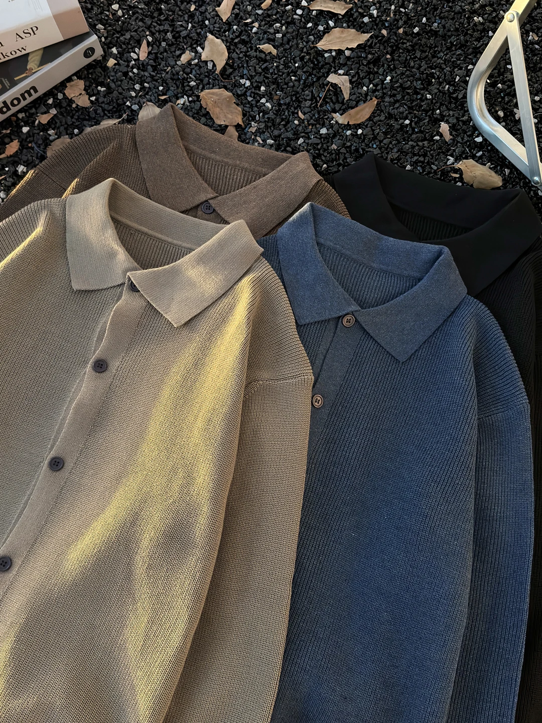 

Мужской вязаный кардиган свободного кроя, однотонный, с отложным воротником, на пуговицах, теплый, повседневный, в американском стиле, с длинными рукавами, базовый слой, свитер