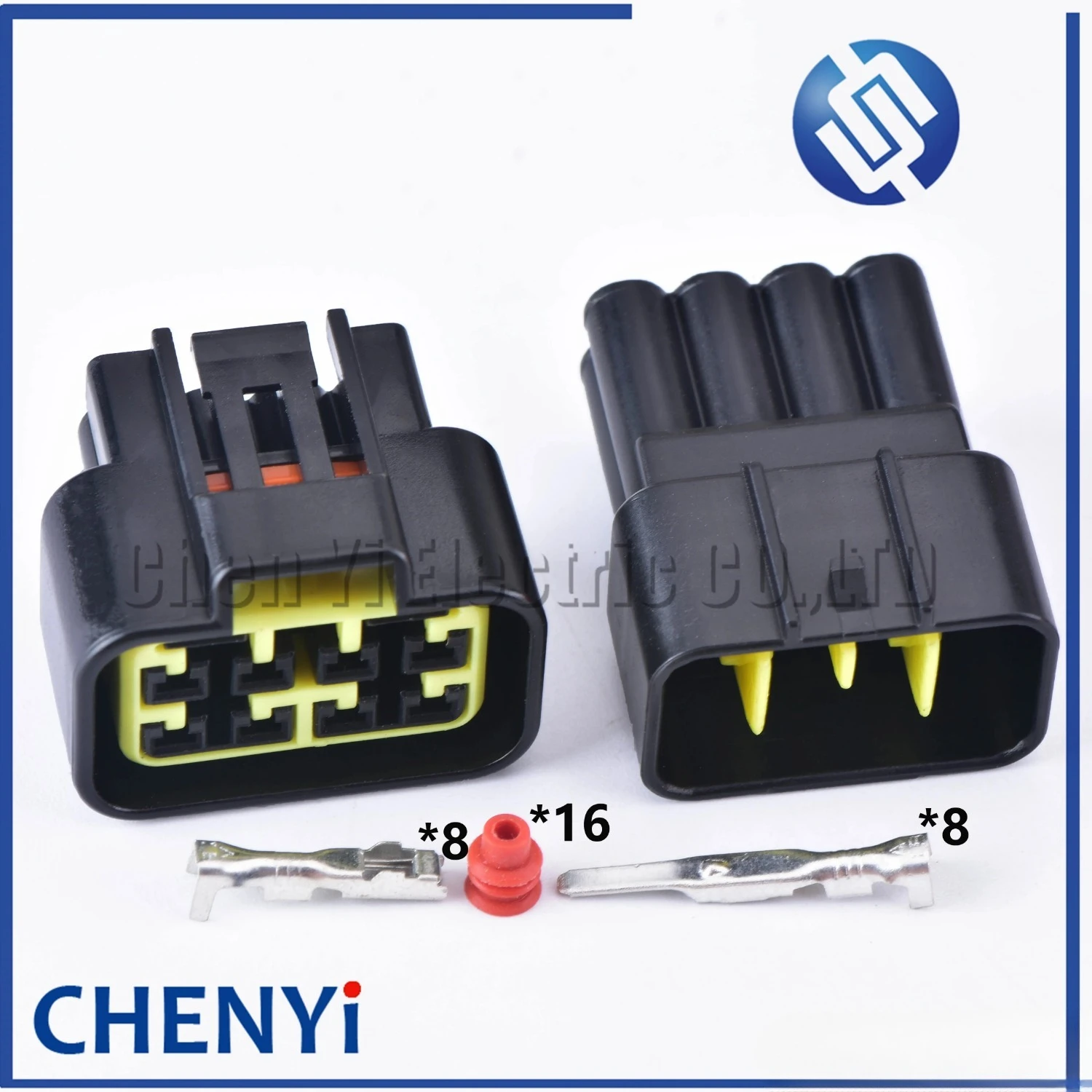 5 Sets 8 Pin Male or Female 2.3mm Auto Light Lamp Black Plug Automotive Waterproof Connector For FW-C-8F-B FW-C-8M-B