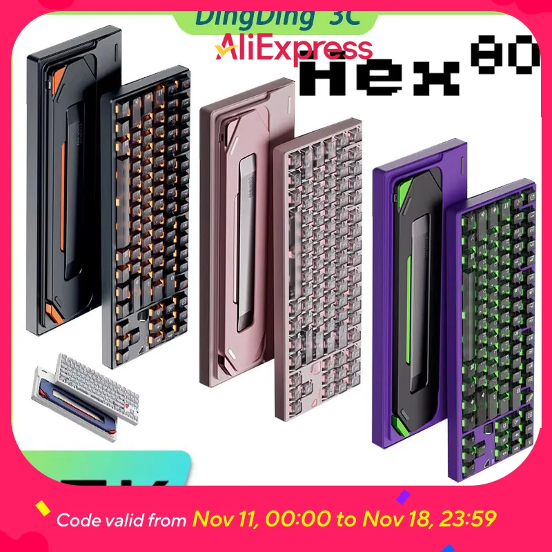 

ATK Hex80 Магнитный переключатель Механическая клавиатура 8K Скорость опрокидывания Горячая замена RGB Прокладка 0,005 ммRT Индивидуальная игровая клавиатура для киберспорта