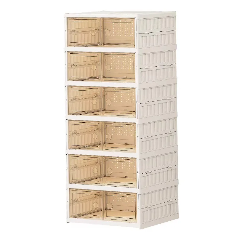 Installation-free shoe box, indoor folding shoe cabinet storage box at home door, transparent shoe rack storage artifact
