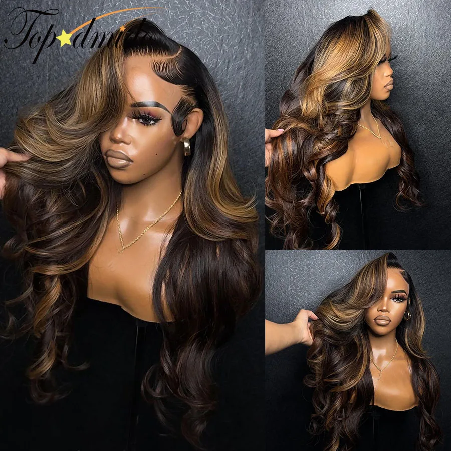 

Topodmido Honey Blonde Color 13x4 Peruvian Hair Wigs with Baby Hair 13x6 Glueless Lace Front Wigs Human Hair 4x4 Closure Wig