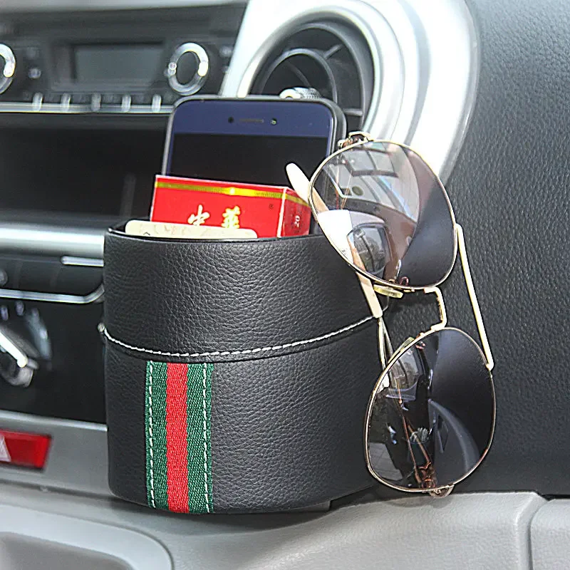 Car trend storage box Car supplies Storage bucket Car cup holder Mobile phone bag Hanging bag Cab storage box