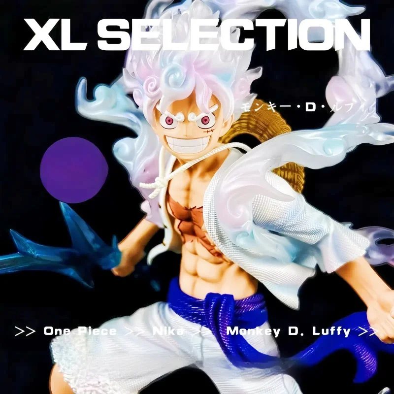 

Gebuine One Piece Anime Peripheral Luffy Sun God Nika Fifth Class Awakening Nika Road Handmade Desktop Decoration Birhtday Gift