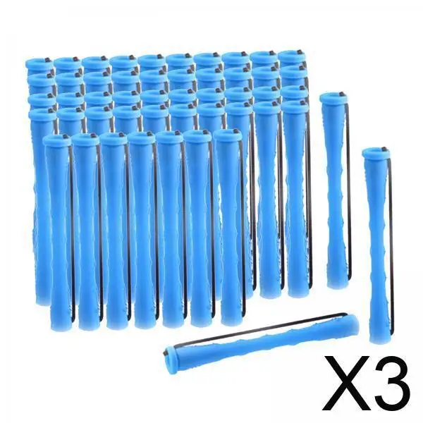 

3xCurl Cold Wave Perm Rods Curling Hair Curly Wavy Rod Set Women Girls 50Pcs 0.9cm