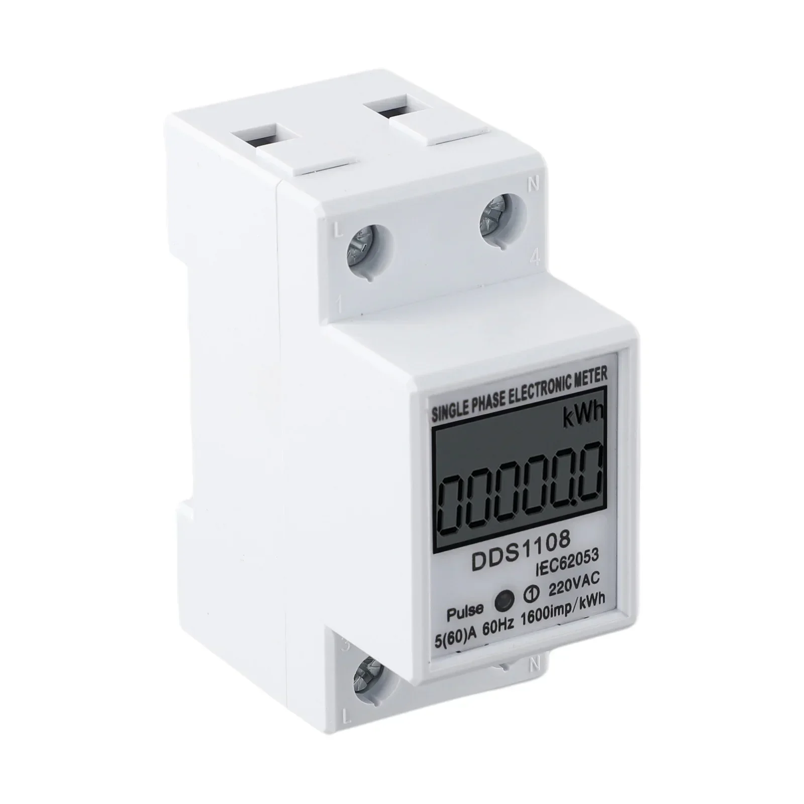 Single Phase LCD Digital Energy Meter Reset Voltage Current Power Consumption Counter Electric Wattmeter 220V Din Rail